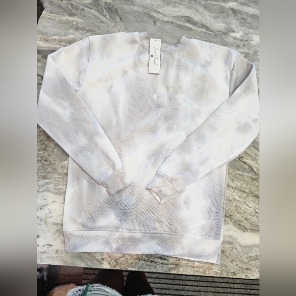 Love Streak NWT XS Tie Dye Crewneck Sweatshirt Lounge Pastel Pullover - Picture 6 of 7